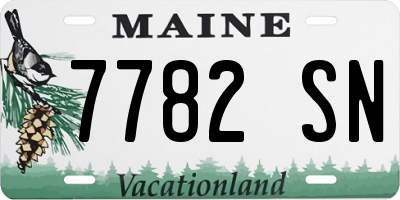 ME license plate 7782SN