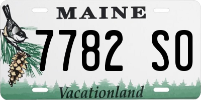 ME license plate 7782SO