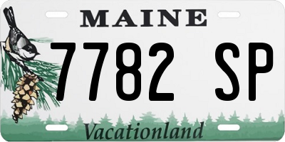 ME license plate 7782SP