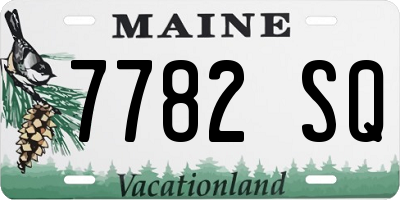 ME license plate 7782SQ