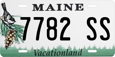 ME license plate 7782SS