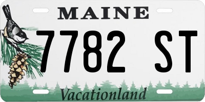 ME license plate 7782ST