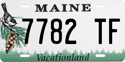 ME license plate 7782TF