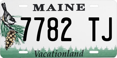 ME license plate 7782TJ