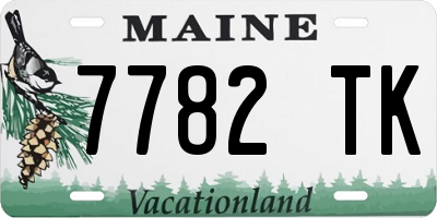 ME license plate 7782TK
