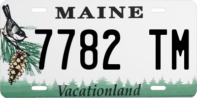 ME license plate 7782TM