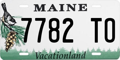 ME license plate 7782TO