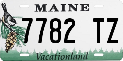 ME license plate 7782TZ