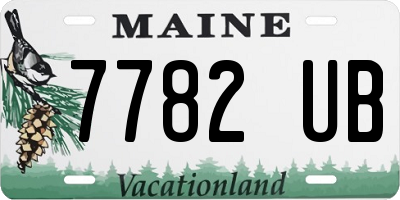 ME license plate 7782UB