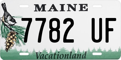 ME license plate 7782UF
