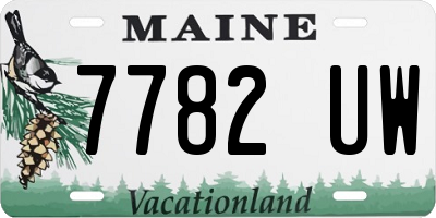 ME license plate 7782UW