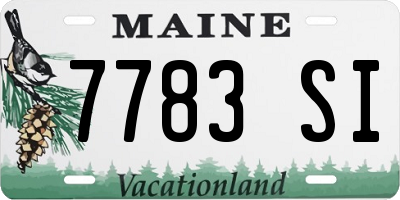 ME license plate 7783SI