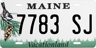 ME license plate 7783SJ