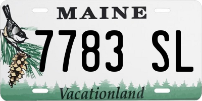 ME license plate 7783SL