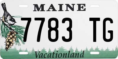 ME license plate 7783TG