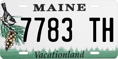 ME license plate 7783TH