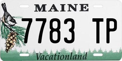 ME license plate 7783TP