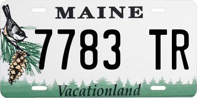 ME license plate 7783TR