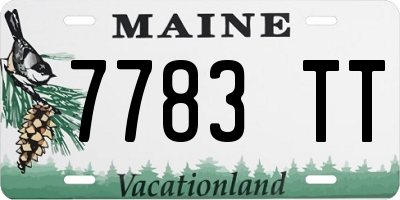 ME license plate 7783TT