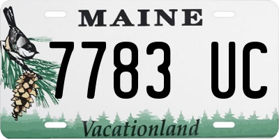 ME license plate 7783UC