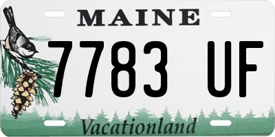 ME license plate 7783UF
