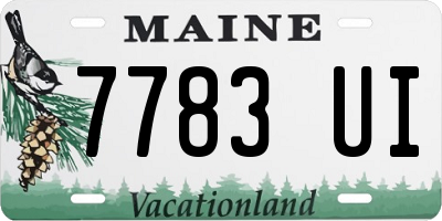 ME license plate 7783UI