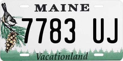 ME license plate 7783UJ