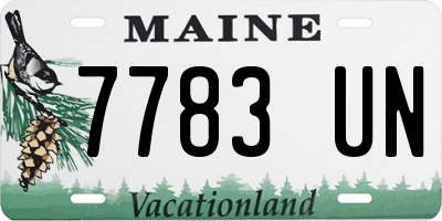 ME license plate 7783UN