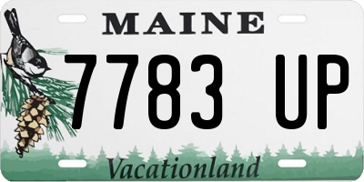 ME license plate 7783UP