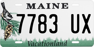 ME license plate 7783UX
