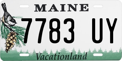 ME license plate 7783UY