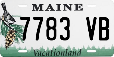 ME license plate 7783VB