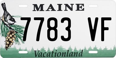 ME license plate 7783VF