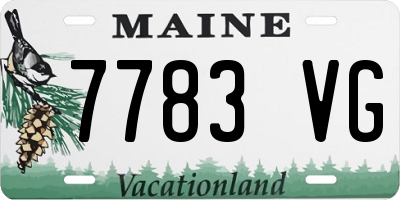 ME license plate 7783VG