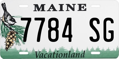 ME license plate 7784SG