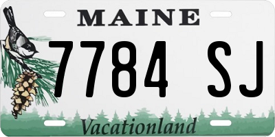 ME license plate 7784SJ