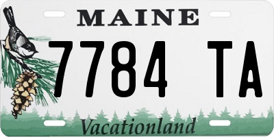 ME license plate 7784TA