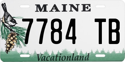 ME license plate 7784TB