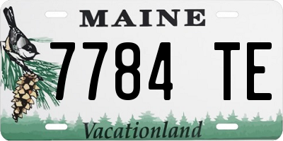 ME license plate 7784TE