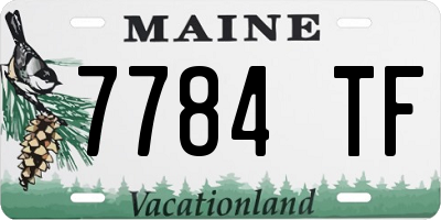 ME license plate 7784TF