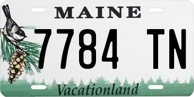 ME license plate 7784TN