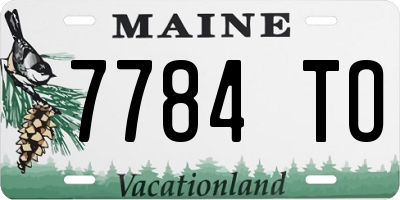 ME license plate 7784TO