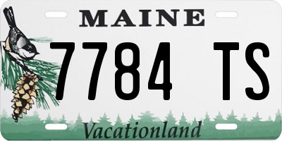 ME license plate 7784TS
