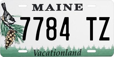 ME license plate 7784TZ