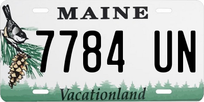 ME license plate 7784UN