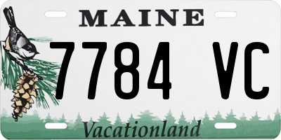 ME license plate 7784VC
