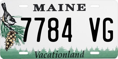 ME license plate 7784VG