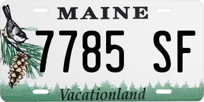 ME license plate 7785SF