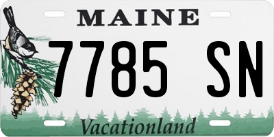 ME license plate 7785SN