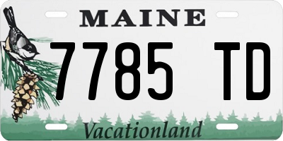 ME license plate 7785TD